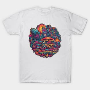 Strange World Trippy Sticker Art T-Shirt